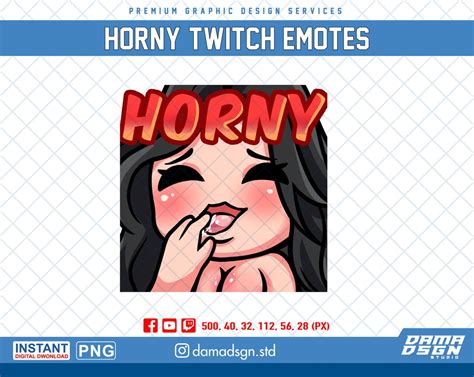 Horny Twitch Emotes Discord Emotes Youtube Emotes Etsy