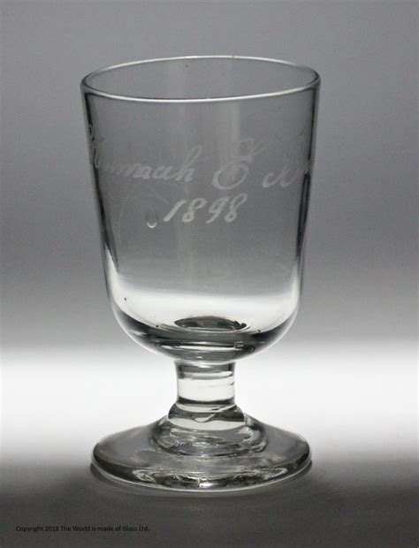 late victorian engraved rummer 19th century glass