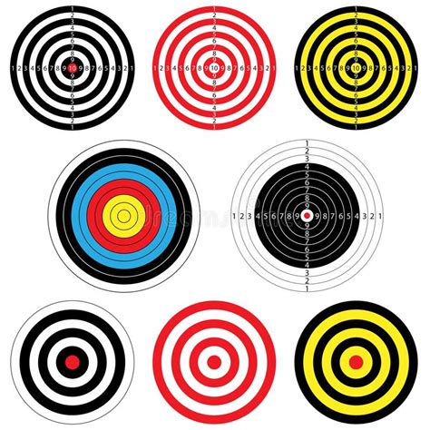 Shooting Targets And Projectiles Stock Vector Illustration Of Game