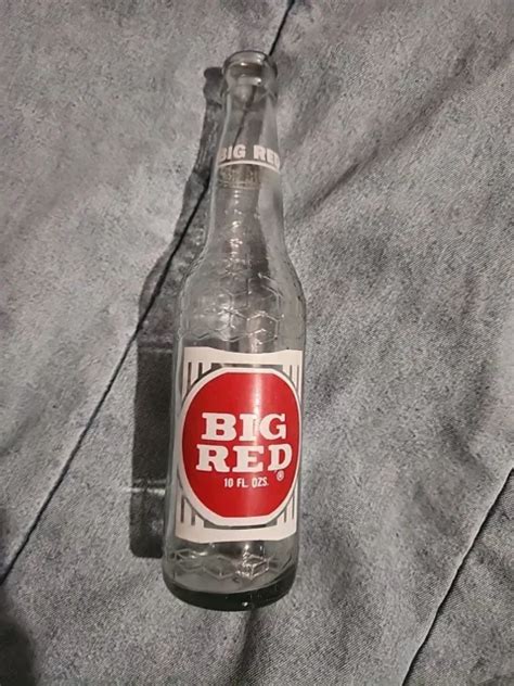Vintage Big Red Soda Glass Bottle Long Neck 10 Oz Rare 099 Picclick