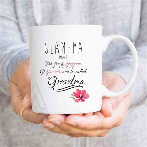 Grannies love newborn children, and her home decor is incomplete without the cute photos of her on mother's day, pay lovely tribute to your grandmother by giving her this heart touching angel figure. glamma mug mothers day gift for grandma christmas gifts for