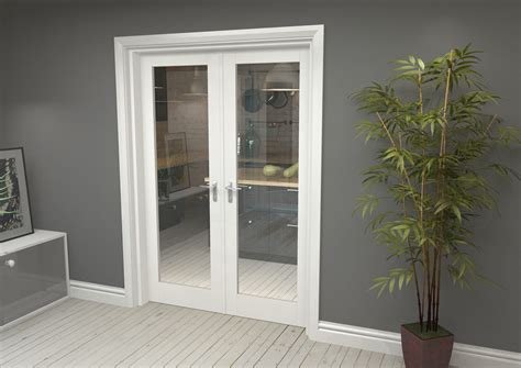 White P10 French Door Set 1426mmw X 2021mmh French Doors At Climadoor