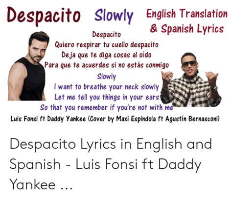 Despacito Lyrics In English 371657 Despacito Lyrics In English Meaning