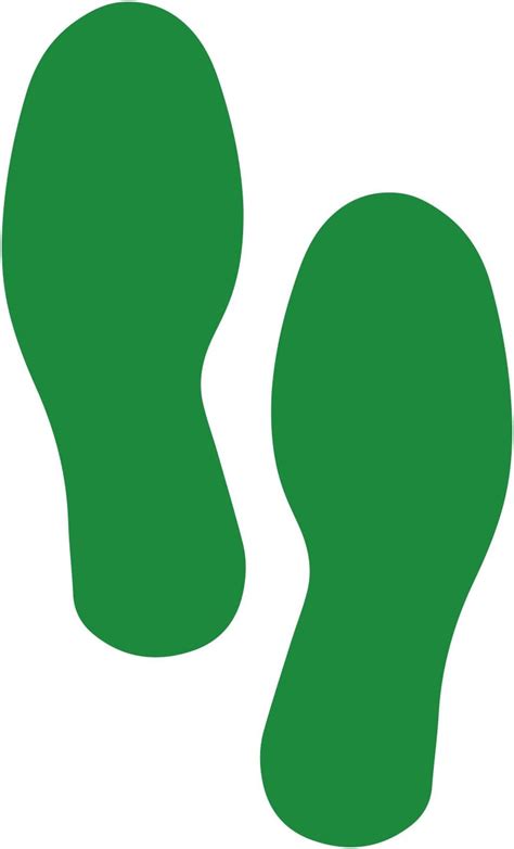 Litemark 9 Inch Green Removable Adhesive Footprint Decal