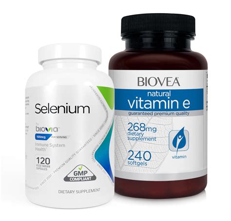 Vitamin E Selenium Biovea Dietary Supplements