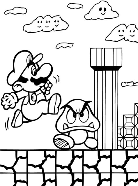 Coloriages Mario Bros Jeux Vidéos Dessins à Colorier Coloriages à