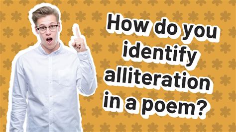 How Do You Identify Alliteration In A Poem Youtube