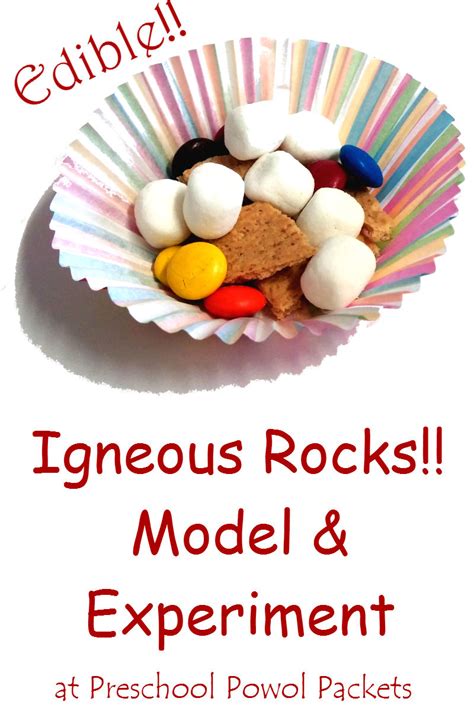 Edible Igneous Rocks Model Science Experiment Preschool Powol Packets