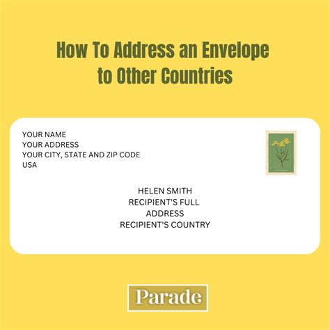 How To Address An Envelope With Images Filled Out Parade