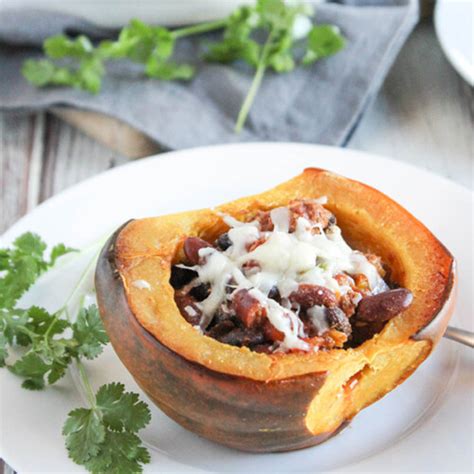 Tex Mex Ground Turkey Stuffed Acorn Squash Recipe Simple And Savory