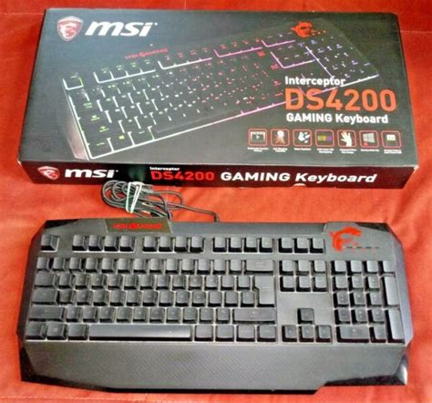 Msi Interceptor Ds4200 Gaming Keyboard Water Resistant W Box