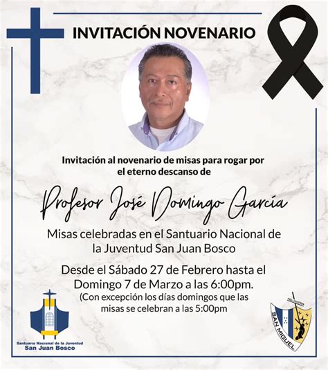 Invitación A Novenario 🏻 Instituto Salesiano San Miguel