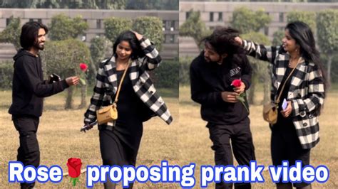 Random Girls Rose 🌹 Proposing Cute Girls Prank Video Hakeem Mewati In Indian Pranks Video Youtube