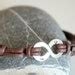 Silver Personalized Infinity Bracelet Leather With