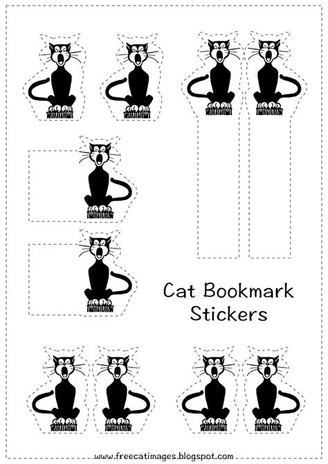 Look at our colourful collection of cat pictures and download your favorite. Free Cat Images: Free printable cat bookmarks and stickers ...