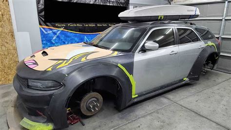 Dodge Magnum Morphs Into Charger Hellcat Widebody Wagon With A Bodykit