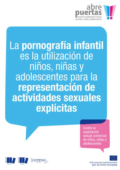 Cómo se manifiesta la explotación sexual comercial infantil Pornografía infantil INECIP