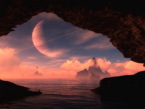 Ocean Cave Planet Rocks Sky Wallpapers Ocean Cave Planet
