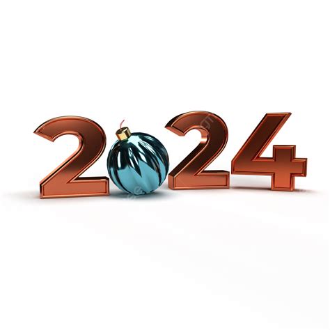 Feliz Año Nuevo 2024 Números Dorados 3d PNG dibujos Feliz Año Nuevo