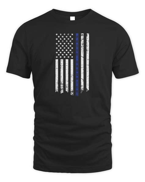 Proud Daughter Police Officer Thin Blue Line Flag T Shirt Senprints