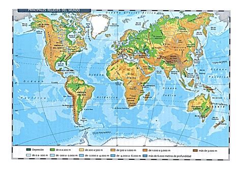 Mapa Fisico Del Mundo Mapa De Rios Y Montanas Del Mundo Ign Mapas Images