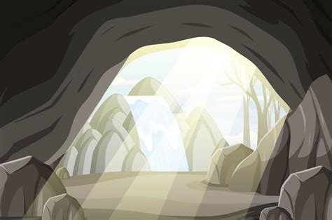 Inside Cave Landscape In Cartoon Style 6892631 Vector Art At Vecteezy