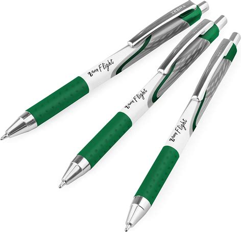 Zebra Classic Z Grip Flight Ballpoint Pens 12mm Green Pack Of 3
