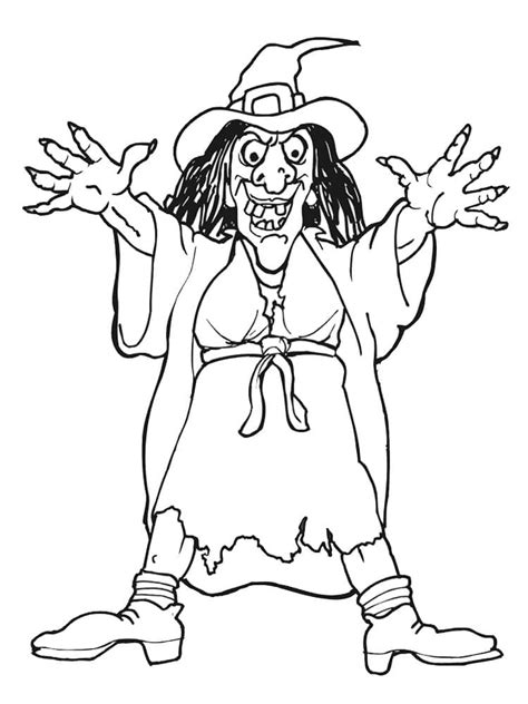 An Evil Witch Coloring Page Download Print Or Color Online For Free