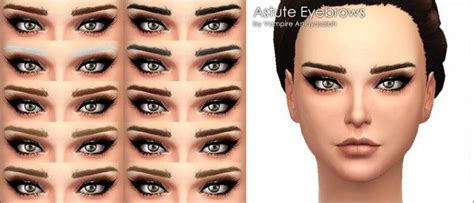 Mod The Sims Astute Eyebrows Non Default By Vampireaninyosaloh