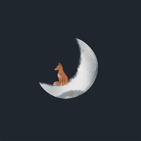 Fox Moon Spirit Animal Art Fox Art Fox Illustration