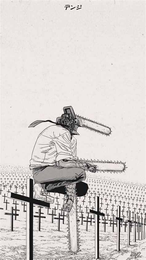 Wallpaper Denjipochita From Chainsaw Man Anime Art Dark Anime