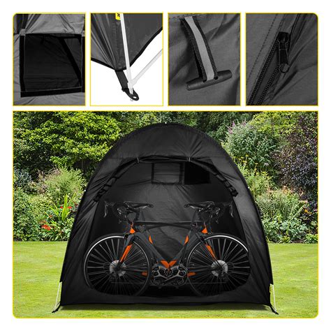 Vevor Bike Cover Storage Tent 420d Oxford Portable For 2 Bikes