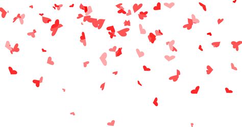 4 Heart Confetti Background Png Transparent