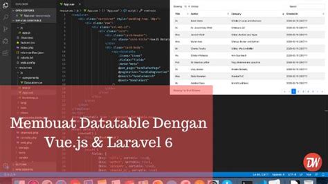 Membuat Datatable Dengan Vue Js Laravel 6 Daeng Web