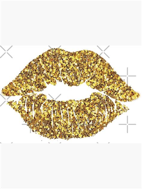 Gold Glitter Lips Canvas Print For Sale By Myheadisaprison Redbubble