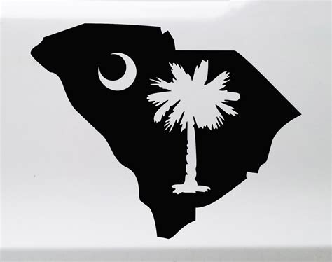 South Carolina With Palmetto Tree Vinyl Decal State