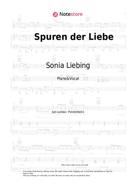 Sonia Liebing Spuren Der Liebe Piano Sheet Music On Note
