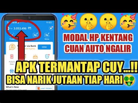 Jun 12, 2021 · 6 aplikasi game penghasil uang tercepat & terbukti membayar 2021 cara memasukan kode undangan di aplikasi snack video dua aplikasi ini dapat hasilkan 250rb/hari saldo dana loh, buruan garap Download and upgrade Apk Penghasil Uang Dana Tercepat 2021 ...