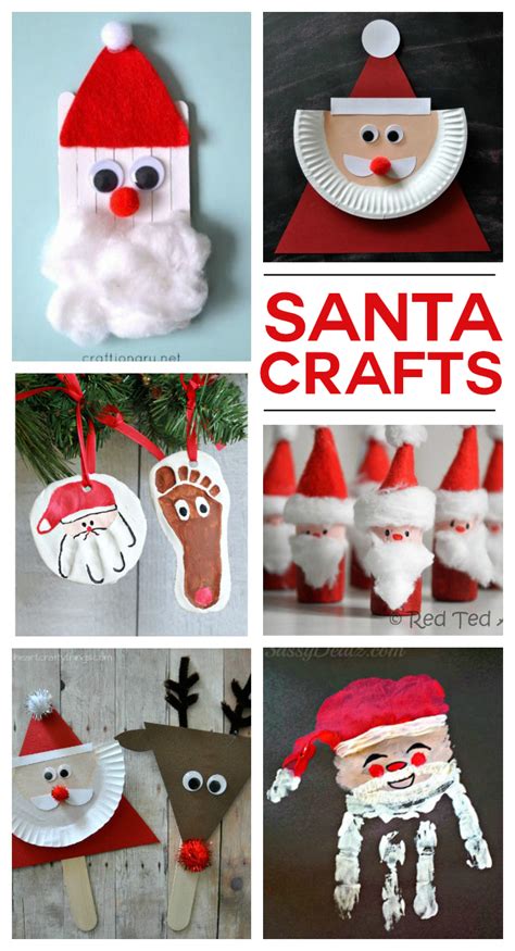 20 Fun Santa Crafts For Kids Cadeau Noel Enfant Decoration Noel