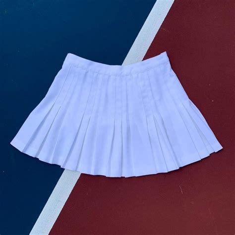 Vintage Skirts Vintage White Pleated Tennis Skirt Poshmark