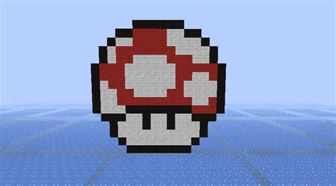 Pixel Mario Mushroom Minecraft Project