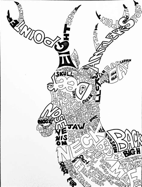 12 Drawings With Words Word Drawings Word Art Drawings Typography