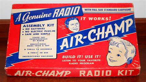 Vintage Air Champ Crystal Radio Kit Circa 1946 Radio Kit Radio