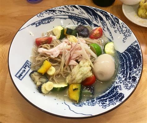 #japanese food #udon #noodles #冷やしうどん #冷麺. 『鱧と夏野菜の冷製麺【限定】1200円』麺屋BISQのレビュー ...