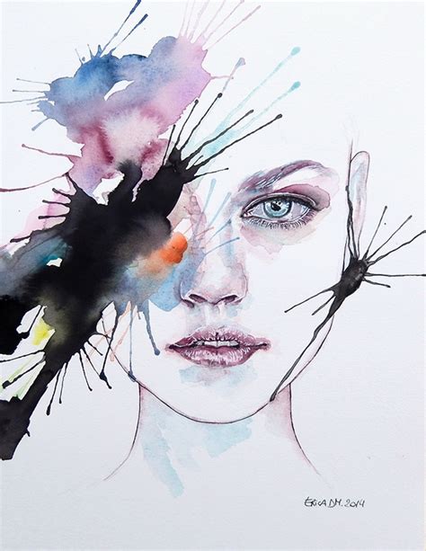 Abstract Watercolor Portraits On Behance
