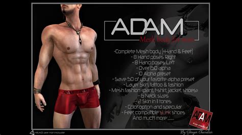 Adam Male Mesh Body By Ginger Chavelier Youtube