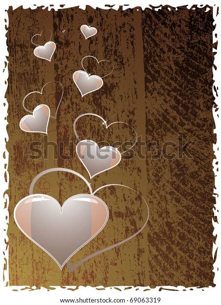 Heart On Brown Splotchy Background Stock Vector Royalty Free 69063319