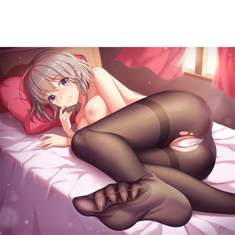 rule 34 areolae bed big breasts exposed breasts feet girlgame hentai girl hime looking at