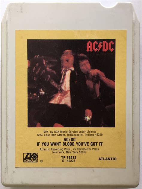 Acdc If You Want Blood Youve Got It 1978 8 Track Cartridge Discogs