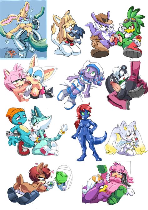 Rule 34 Amy Rose Anal Anthro Anus Balls Breasts Bunnie Rabbot Casual Collage Color Coolblue